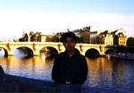 Seine river in the sunset